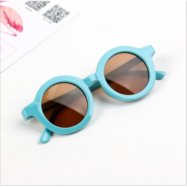 SAYOO Lunettes de Soleil Enfants Garçons et Filles Rétro Décontractées Anti-Uv Lunettes Rondes Lunettes pour Enfants, Lunettes de Soleil Rétro Décontractées Mode pour l'Extérieur, Convenant aux Enfants de 2 à 8 Ans