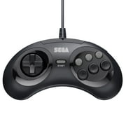Retro-Bit Official Sega Genesis Controller 6-Button Arcade Pad - Black