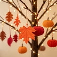 thumbnail image 4 of 18 Pcs Fall Ornaments for Tree, Wooden Maple Leaf Harvest Decor，Fall Christmas Tree Decorations, Autumn Party Thanksgiving Holiday Wall Decor,B, 4 of 7
