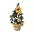 thumbnail image 2 of Haliyee Mini Christmas Tree，7.9 Inch Table Top Christmas Trees Artificial Tiny Miniature Christmas Tree Snow Bow Snowflake Green Fake Trees for Xmas Indoor Tabletop Desk Desktop Bedroom Decorations, 2 of 6