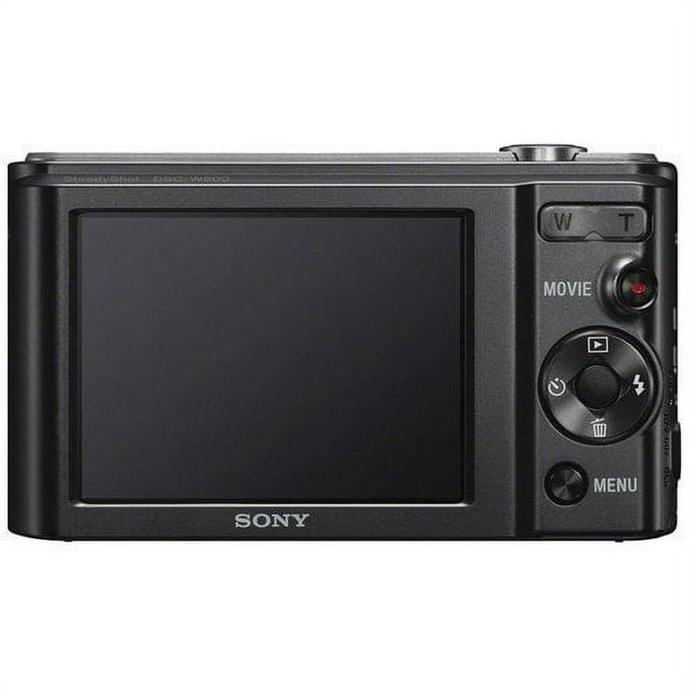 Sony W800/B 20.1 MP Digital Camera (Black) + 32GB Pixi-Basic Accessory  Bundle