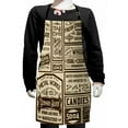 thumbnail image 1 of Vintage Kids Apron, Mega Pack Old Advertisement Designs Retro Style Calligraphy Illustration, Boys Girls Apron Bib with Adjustable Ties for Cooking Baking Painting, Brown Cream, by Ambesonne, 1 of 2