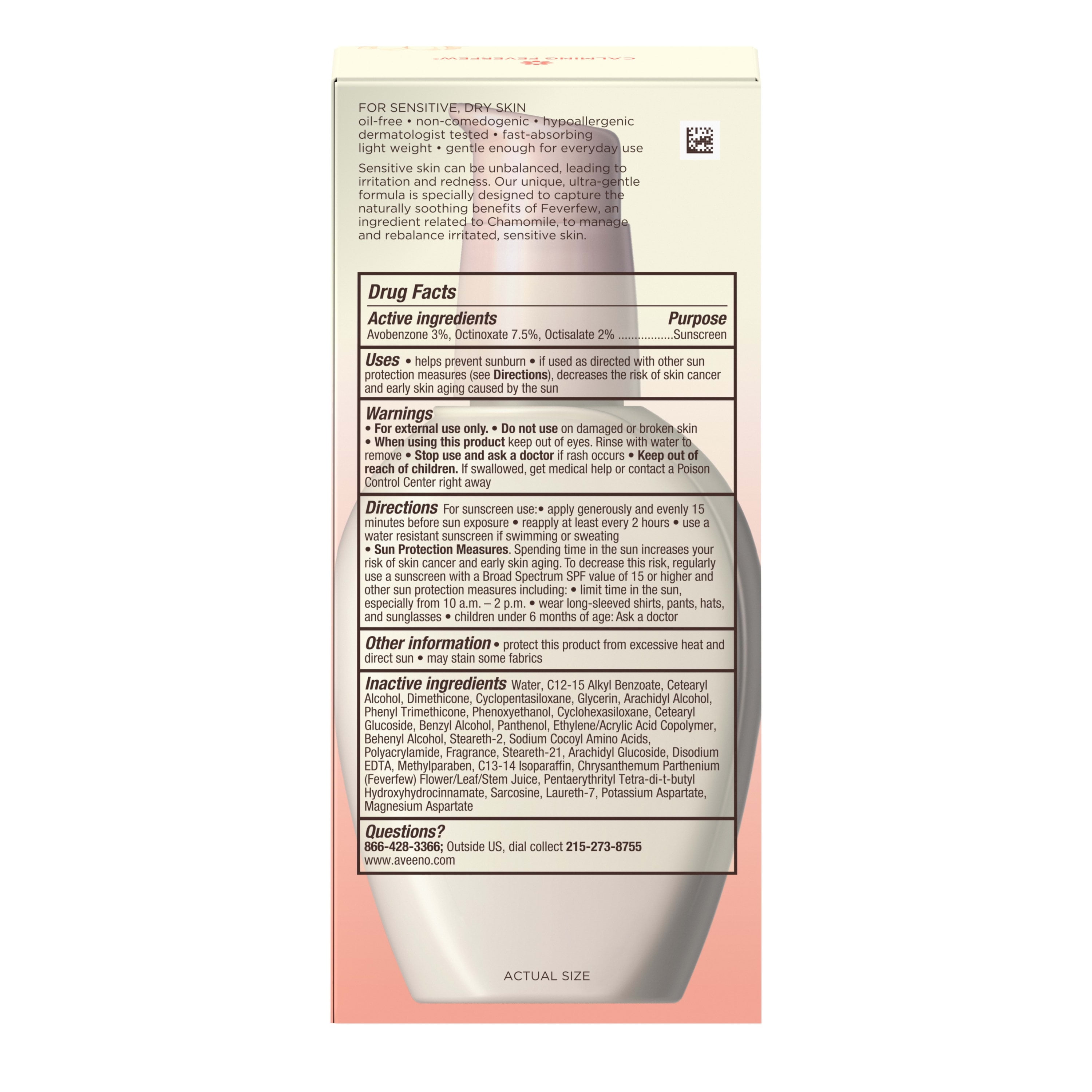 aveeno ultra calming spf 15