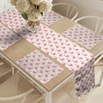 thumbnail image 2 of Ambesonne Flamingo Table Runner & Placemats, Exotic Fantasy Fauna, Placemat 4 pcs + Runner 16"x90", Beige Dark Coral Purple, 2 of 2