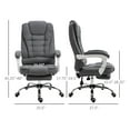 thumbnail image 3 of Dark Gray Office Chair Reclining with Footrest - Adjustable Height Swivel Task Chair for Home Office, Linen Fabric, Ergonomic Design, 265lbs Capacity, 3 of 9