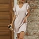 thumbnail image 5 of Vestido de Malla para las Mujeres Sexy, Cuello Redondo de Color Sólido, Vestido de Bolsillo sin Mangas, 5 of 6