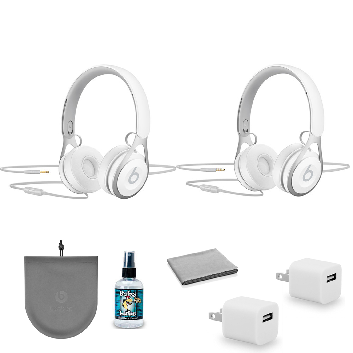Beats by Dr. Dre Beats EP On-Ear Headphones (White) (2 pack) ML9A2LL/A Kit  with Headphone Cleaner + More | Walmart Canada
