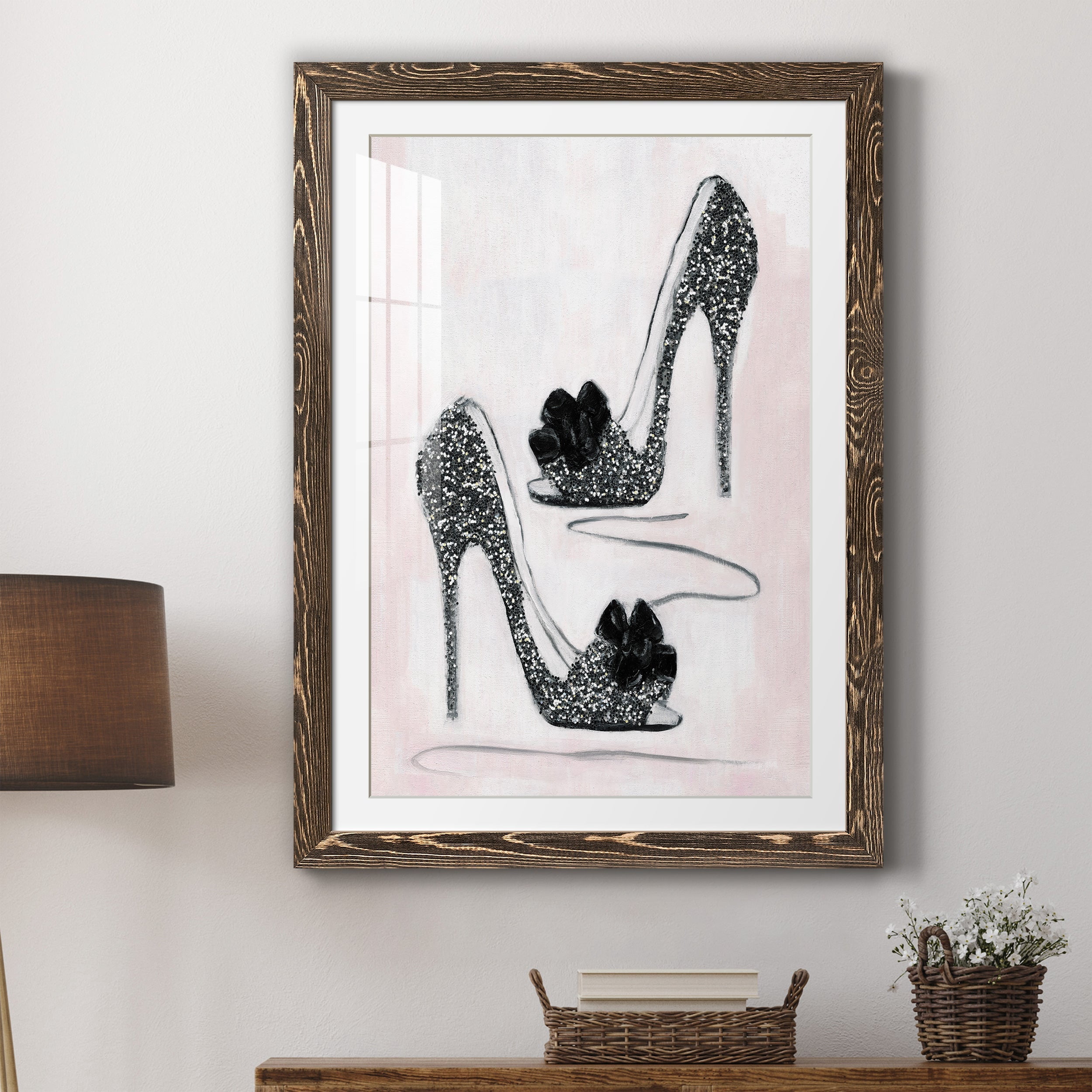 Shoes That Dazzle I - Premium Framed Print - Distressed Barnwood Frame - Ready to Hang