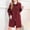 *Wine, variant on Women's Lapel Mid Length Long Coat ,Single Breasted Buttoned Outerwear Overcoat With Pockets Wine,Womens Plus XXXL