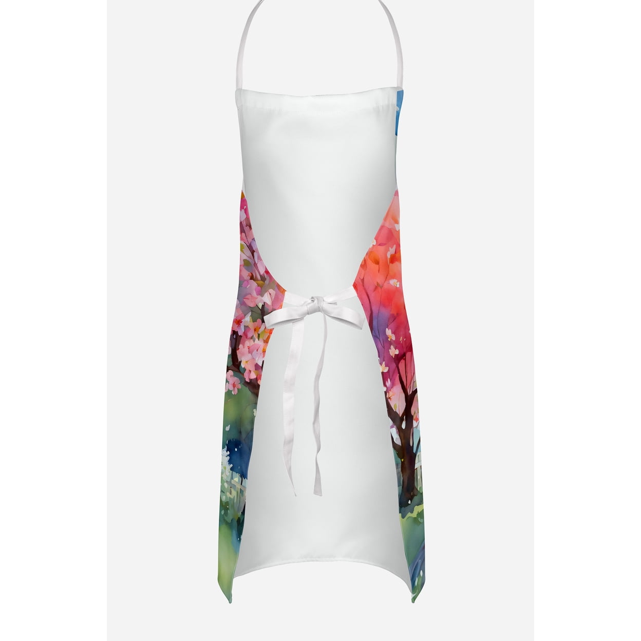 Michigan Apple Blossoms in Watercolor Apron 27 in x 30 in