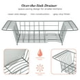thumbnail image 2 of Kitchen Details Over the Sink Dish Rack, 19.92" x 7.99" x 5.12", Grey, 2 of 6