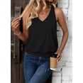 thumbnail image 5 of 2024 Womens Fashion Tank Tops Spring Summer Clothes Casual V Neck Sleeveless Loose Fit Outfit Cute Cami Shirts, 5 of 7