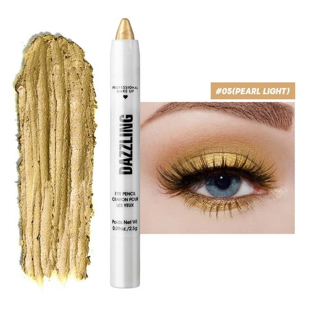 Xihbxyly Lápiz de Sombra de Ojos Perlado, Crayón Brillante En Barra de 12 Colores, Crema con Brillo de Alta Pigmentación, Aplicación Suave y Duradera, Maquillaje Informal para Fiestas y Bodas, Looks