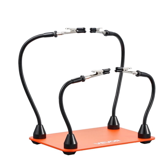 4-Arm Magnetic Soldering Helping Hands Tool with Heavy Duty Base & Clips