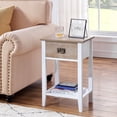 thumbnail image 4 of VECELO Set of 2 Nightstand with 1-Drawer, Wooden End Side Table for Living Room/Bedroom/Office, Oak, 4 of 9
