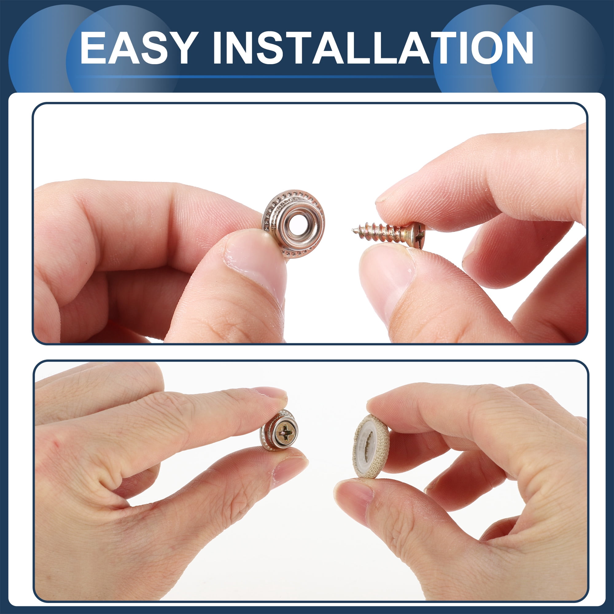 Unique Bargains 10Pcs Headliner Button Buckle Repair Clip for Car Roof Gingham Beige