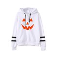 thumbnail image 1 of DYMADE Sweat à Capuche en Peluche à Manches Longues Imprimé Citrouille pour Femmes Halloween, 1 of 3
