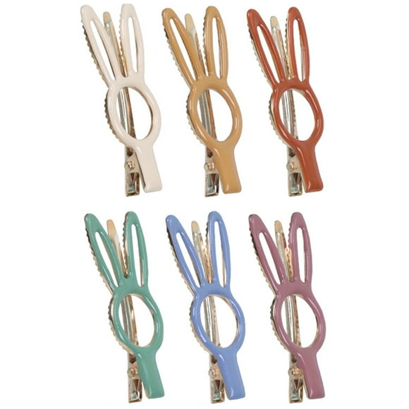 6Pcs Hair Clips Fancy Metal Assorted Color Duckbill Clipping for Teens Birthdays