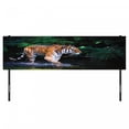 thumbnail image 3 of Safari Headboard, Tiger in Water Stream Hunting Danger Trees Tropical Pond Hiding Captive, Upholstered Decorative Metal Bed Headboard with Memory Foam, King Size, Green Orange Brown, by Ambesonne, 3 of 4