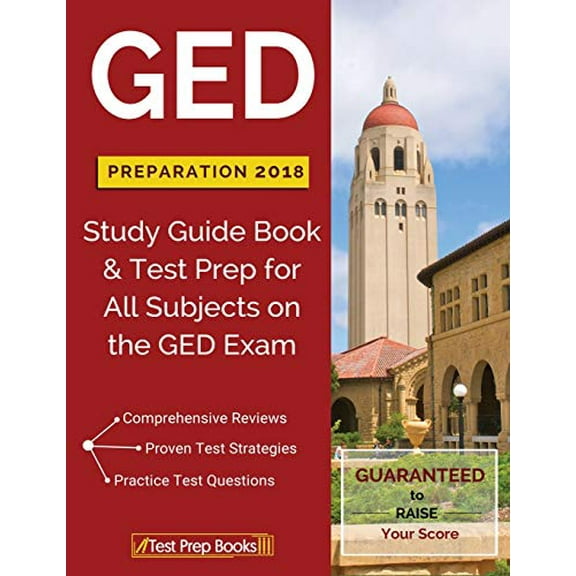 Pre-Owned GED Preparation 2018 All Subjects: Exam Preparation Book & Practice Test Questions for the GED Test (Paperback) 1628454962 9781628454963