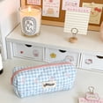thumbnail image 4 of Lunxisen 3 Pcs Seasonal Student Checkered Pencil Case Portable Organiser Stationery Pouch Bow Design, 4 of 8