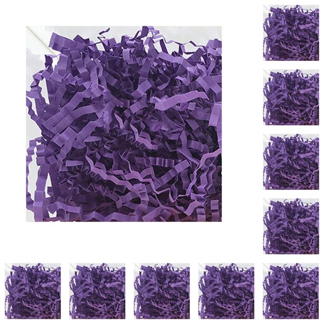 Bearachild Festival de la hierba de Pascua Relleno de papel triturado DIY Confeti Relleno a prueba de golpes Decoración de la boda Suministros de Violeta 10piezas