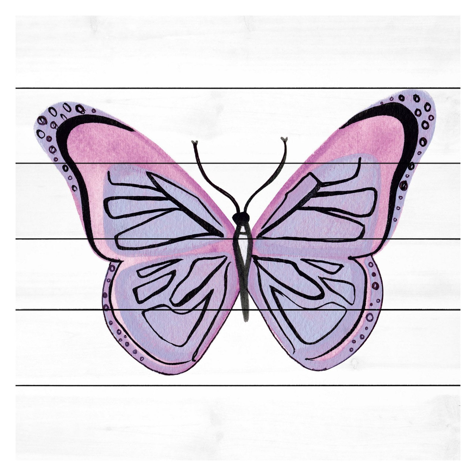 Marmont Hill Lavender Butterfly Painting Print