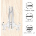 thumbnail image 3 of 30 Pieces Clear Plastic Plate Stand Holder 4 Inches Clear Plastic Plate Stands Easel Plate Holder Display Stand Picture Display Holder for Game Cards Rugby Basketball Football Stars Cards, 3 of 7
