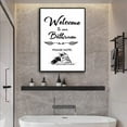 thumbnail image 3 of Black and White Bathroom Poster Funny Bathroom Quote Wall Art  Cute Canvas Print Wall Decor Minimalist Toilet WC Artwork, 3 of 6