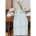 thumbnail image 4 of Table Runner Dresser Scarves 48 Inch Long,Marine Ocean Shell Starfish Coral Linen Dining Table Runners Underwater Life Light Blue White Stripe Tabletop Scarf for Wedding Holiday Party Kitchen, 4 of 9