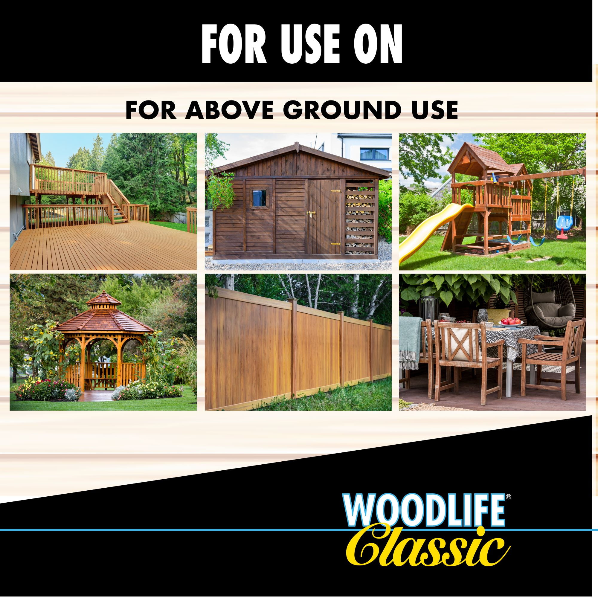 4 Pack, Clear, Wolman Woodlife Classic Exterior Wood Preservative Above Ground- Gallon