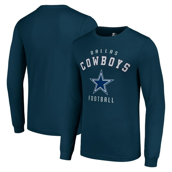 Men's Starter Navy Dallas Cowboys Long Sleeve T-Shirt