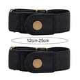 thumbnail image 3 of Visland  2Pcs/Set Women Men No Buckle Stretch Belt, Fashion Casual Metal Buckle Decor Cozy Faux Suede Elastic Waistbelt for Trousers Jeans Pants, 3 of 8