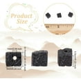 thumbnail image 2 of 60Pcs 6x6mm Natural Lava Beads Black Cube Lava Beads Square Lava Beads Black Chakra Beads Round Loose Gemstone Beads Energy Stone for Bracelet Jewelry Making DIY Crafts, 2 of 9