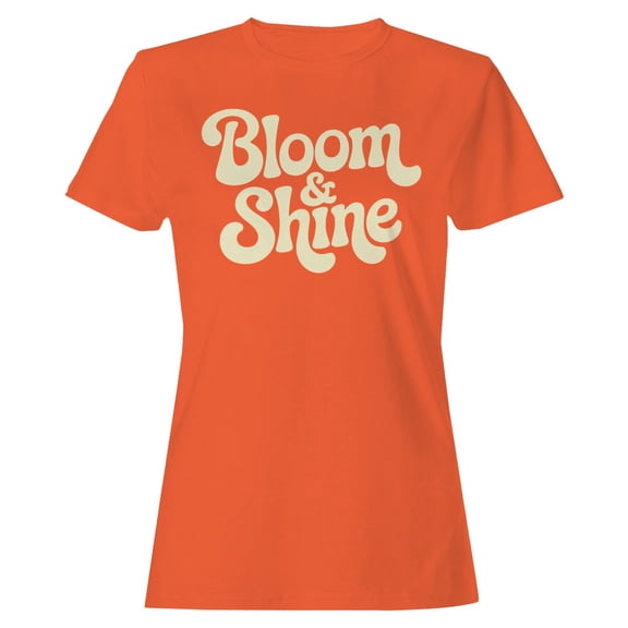 Smartprints Bloom & Shine Retro Women's T-Shirt Orange, Cotton, S