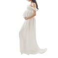 thumbnail image 3 of Maternity Dress for Photo Shoot Baby Shower Wedding Bridesmaid Maxi Dress Off Shoulder Chiffon Maternity Gown, 3 of 3
