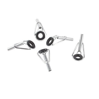 walmart fishing rod tips 4-6.5mm Stainless Steel Fishing Rod Tip Repair Kit, Pole Ring Guide  Replacement for Fishing, Black 6 Pack