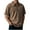 Bronze, variant on BinBiL Mens GOLF Shirts Quarter Zip Shirts Casual Classic Lightweight Short Sleeve Golf Collared Shirt with Pocket Brown S(S)