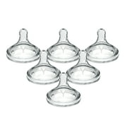 Dr. Brown's Natural Flow Y-Cut, Wide-Neck Baby Bottle Nipple, Fast Flow, 9m+, 100% Silicone, 6 Pack
