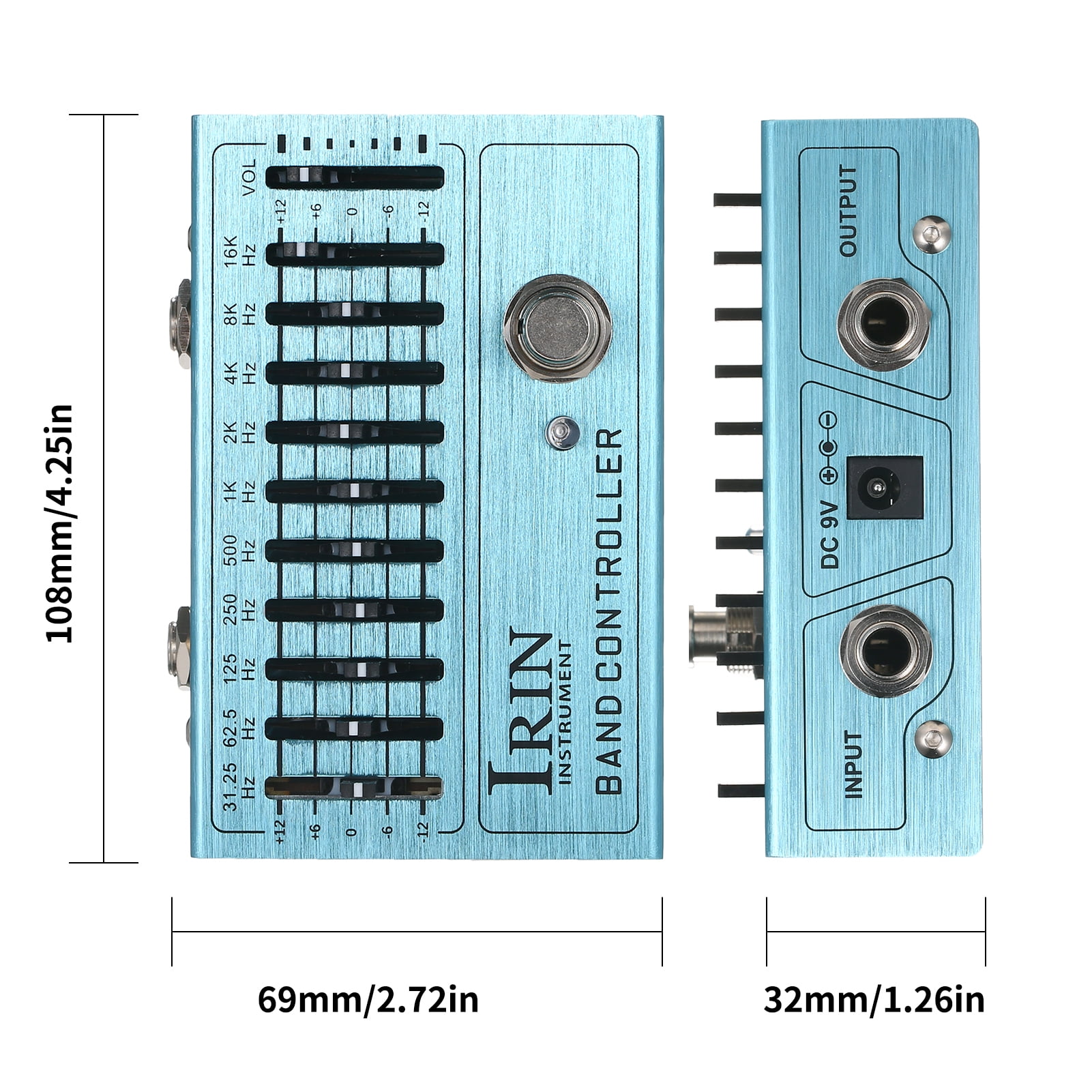 IRIN Effect Maker - Guitar Equalizer Pedal with True Bypass, 10-Band EQ
