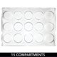 thumbnail image 5 of Organizador de almacenamiento de brochas de maquillaje mDesign de plástico transparente/oro rosa, 5 of 9