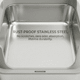thumbnail image 6 of EIODEAR Enclosed Stainless Steel Cat Litter Box - Non-Stick Metal Pet Toilet with Top Exit & Odor Control, Anti-Tracking Covered Cat Pan, 19.7" L, 6 of 8