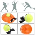 thumbnail image 4 of Single Tennis Trainer, Tennis Training Rebound Ball Tennis Trainer Practice Training Tool with Rope, Orange, 4 of 4