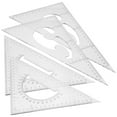 thumbnail image 1 of LEEYNEER 4 Pcs Mini Square Tool Triangle Board Geometry Measurement Rulers Measuring, 1 of 8