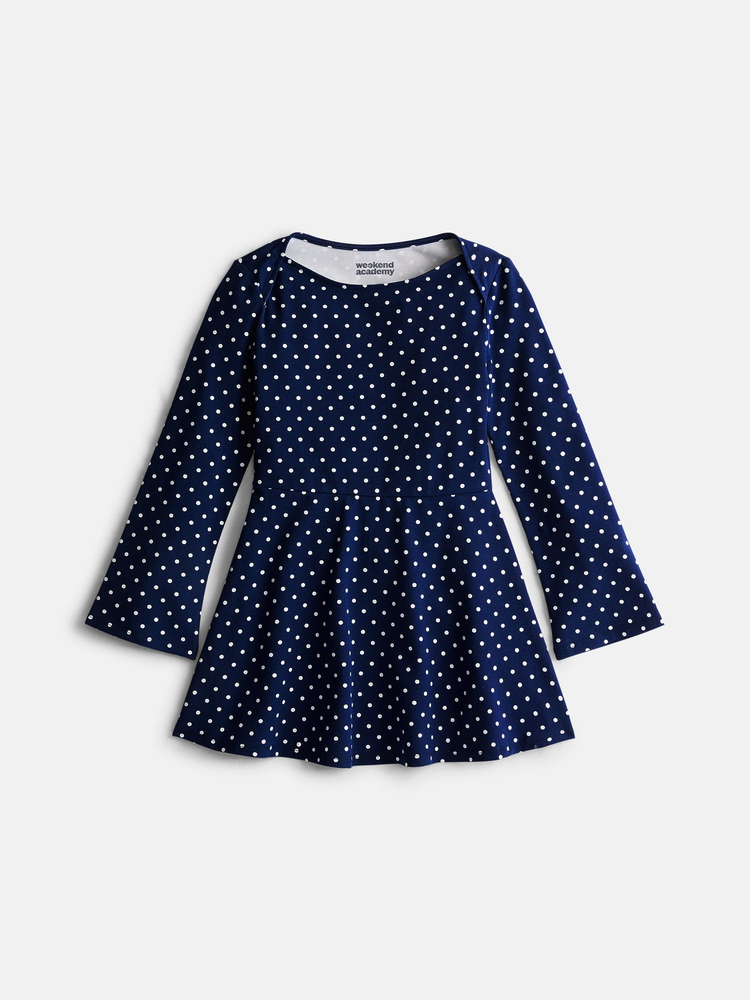 Weekend Academy Girls Boatneck Dress with Long Sleeves, Sizes 4-18