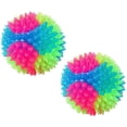 thumbnail image 1 of Bolas luminosas para perros, bolas elásticas intermitentes que brillan en la oscuridad, juguetes interactivos para mascotas para cachorros, gatos, perros, 2 bolas de puñalada, 1 of 5
