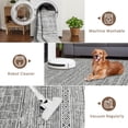 thumbnail image 6 of Area Rug 10'x13' Boho Textured Design Living Room Non Slip Low-Pile Soft Tribal Print Bedroom Rug Stain Resistant Playroom Carpet Office Grey, 6 of 7
