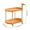 Orange, variant on HOZVOMI Rolling Side Table with Wheels, 2-Tier Mobile End Table for Small Spaces, Portable Storage Rack for Living Room, Bedroom, Foyer, or Bathroom