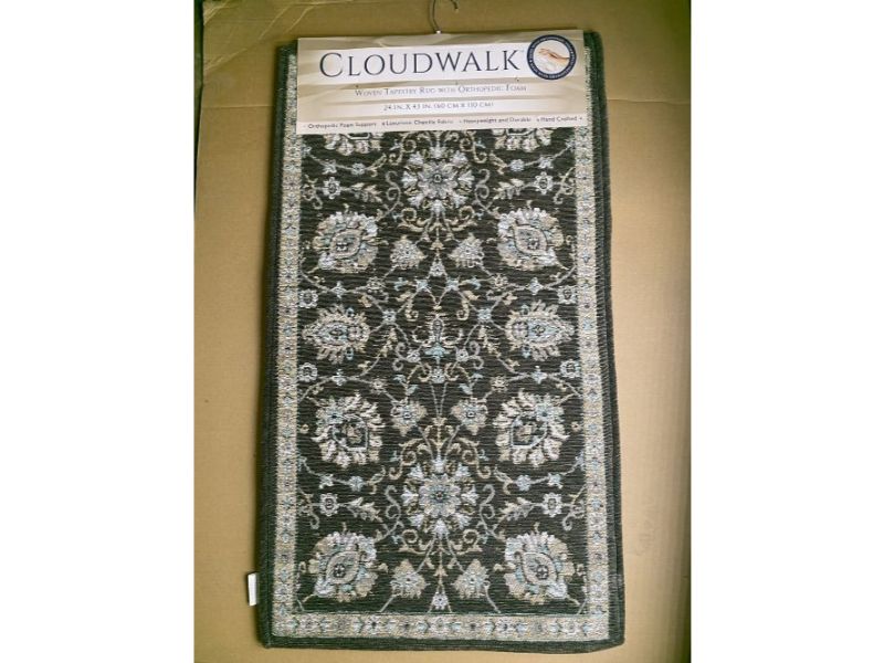 NEW Cloudwalk Woven Tapestry Rug with Orthopedic Foam FAST SHIPPING