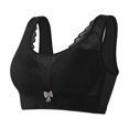 thumbnail image 2 of Xunlbb Seamless Bras for Women Plus Size Women's Non-magnetic Non Steel Ring Gathering Upper Support Adjustable Text Bra Thin Cup Sexy Lace Women's Underwear(Black,36) Up to 50% off, 2 of 4